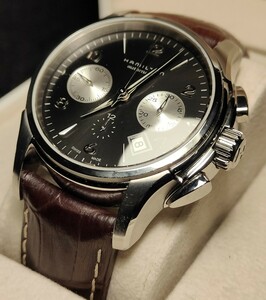 送料無料 完売 希少 2022年購入 Hamilton Jazz Master auto CHRONO ハミルトン ジャズマスター 自動巻き カーキ ロンジン 腕時計 khaki