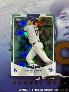  レア　1号ホームラン　topps 大谷翔平 HR #1 75枚限定　chrome 2024 Shohei Ohtani 50/50 ドジャース レギュラーカード ベースカード 