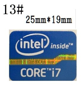 13# 二三代目【CORE i7】エンブレムシール ■25*19㎜■ 条件付き送料無料