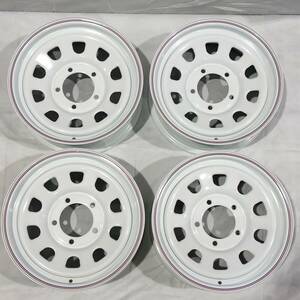 デイトナ ホワイト 16-6.0J 5H139.7 ゼロセット ±00 TOYO OPEN COUNTRY R/T 185/85R16 ジムニーシエラ JB74W JB43W