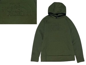 正規品 THE NORTH FACE ノースフェイス MOUNTAIN ATHLETICS エンボス加工 プルオーバー パーカー スウェット ミリタリーグリーン M