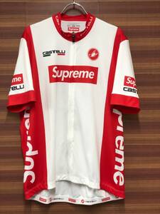 IK564 カステリ CASTELLI SUPREME 半袖サイクルジャージ 白 XLサイズ