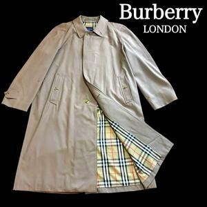 【大きいサイズ】BURBERRY コート　バーバリー　メンズ　 チェック　ノバチェック　ベージュ　ロングコート