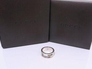 1円 GUCCI グッチ リング ブランデッド Gロゴ 10号 SV925 スターリング シルバー