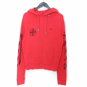 OFF-WHITE 19SS DIAG STENCIL HOODIE レッド XSサイズ OMBB034R19003015 オフホワイト フーディー パーカー スウェット