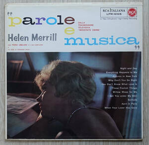 極上品! Italy RCA 完全オリジナル PML 10105 Parole e Musica / Helen Merrill 1st Black&DGレーベル+完品