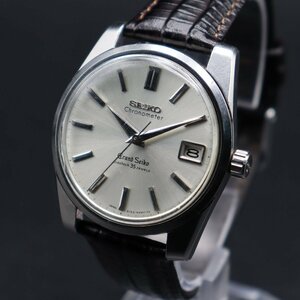 希少 GRAND SEIKO 57GS グランドセイコー セカンド 初期型 Chronometer表記 5722-9990 手巻 35石 1965年 獅子メダリオン 新品ベルト メンズ