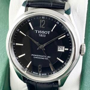 【1円箱付】TISSOT ティソ 腕時計 メンズ AT 自動巻 POWERMATIC 80 パワーマティック ブラック文字盤 ラウンドフェイス 裏スケ 可動品