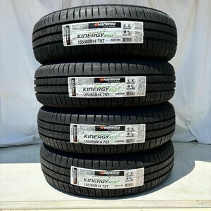 即納 処分価格 最短当日発送 2024年製 新品 HANKOOK KINERGY ECO2 155/65R14 4本 155/65-14 個人宅発送OK 正規輸入品 送料無料 ハンコック