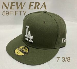 NEW ERA LOS ANGELES DODGERS OLIVE AUTHENTIC COLLECTION 59FIFTY ロサンゼルス ニューエラ 5950ドジャース 7 3/8 オリーブ