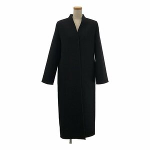 【美品】 THE ROW / ザロウ | CEREN COAT ウール カシミヤ混 ツイル ノーカラーコート | 0 | ブラック | レディース