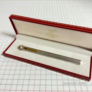 1000円〜　美品　Cartier カルティエ　トリニティ　バイカラー　オーバル型　ボールペン ペン　 筆記用具　箱付き　送料無料