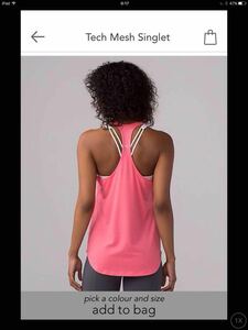 新品！海外購入！lululemon ルルレモンTech Mesh Singlet！8