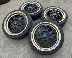 【レア！ バウンティコレクション Black Diamond アルミ ホイール ブラック リムゴールド 165/45R16 4本セット 16×5.5J +45 4穴 PCD100】