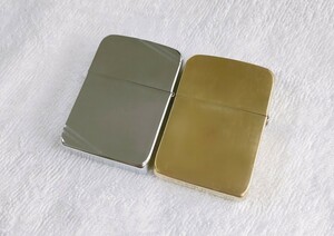 ZIPPO　1941レプリカ　2001年 2002年 初期型　ダイヤゴナルライン　両面　ソリッドブラス　ジッポー