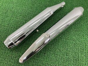 V7 サイレンサーマフラー 左右 C-1028/ZGU1015 モトグッチ 純正 中古 バイク 部品 C-1028 ZGU1015 機能的問題なし 品薄 希少品