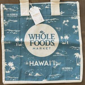 最新作 ハワイ WHOLE FOODS ホールフーズ スモールトート スクエアトートバッグ タグアロハ エコバッグ キャンバスバッグ ハワイアン 新品2