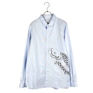 VISVIM(ビズビム) Longrider Shirt KOI KOI H.P. 17AW (blue)