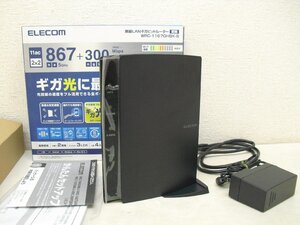 9649★エレコム WiFi ルーター 無線LAN 11ac 867+300Mbps ビームフォーミング対応 WRC-1167GHBK-S★中古・美品★