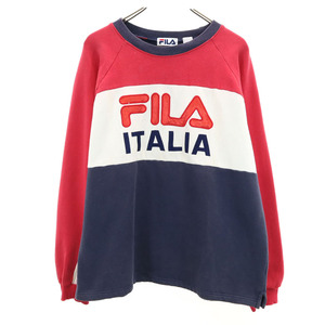 フィラ 90s オールド 長袖 スウェット L ネイビー他 FILA メンズ