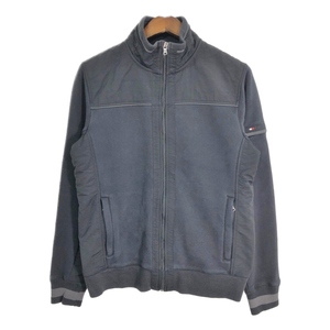 TOMMY HILFIGER トミーヒルフィガー スウェットジャケット ブラック (メンズ M) 中古 古着 S2202