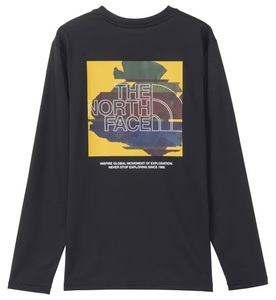 【L /送料無料】THE NORTH FACE ノースフェイス ロングスリーブデジタルボックスロゴティー NT82488 K 黒 長袖Tシャツ ロンT