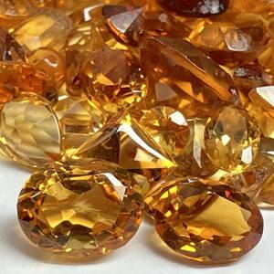 〔天然シトリンおまとめ 289.5ct〕u ◎重量約57.9g ルース 裸石 宝石 ジュエリー jewelry citrine 黄水晶 クォーツ 