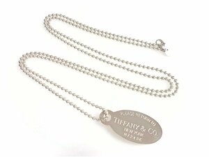 ティファニー　TIFFANY　リターントゥ　プレート　ロングボールチェーン　ペンダント　ネックレス　スターリングシルバー/925　YAS-10985