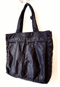 【中古/良品】PORTER TANKER 2WAY TOTE BAG 黒 吉田カバン ポーター タンカー トートバッグ ブラック