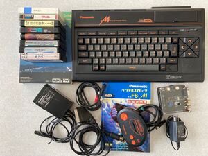 MSX2パナソニックFS-A1 ソフト多数コントローラ付モニター変換器付属！本体美品！ Panasonic MSX