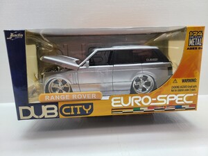 1:24 RANGE ROVER 1/24 レンジローバー シルバー Jada TOYS DUB CITY EURO-SPEC カスタムホイール ローダウン ビレットグリル レア物