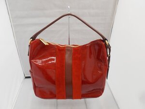 【FURLA】フルラ　ワンショルダーバッグ　ワインレッド　エナメル　SY02-CS8