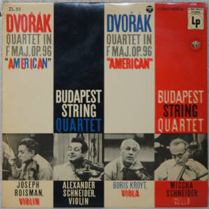 01210i 10inch★ BUDAPEST STRING QUARTET / DVORAK Quartet in F maj.op.96 American ★ ZL-55 ブダペスト弦楽四重奏団 弦楽四重奏曲