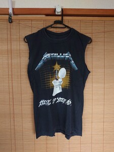 Metallicaメタリカ 来日記念 激レア！ 80年代 ノースリーブTシャツ METALLICA バンドTシャツ ヴィンテージ！