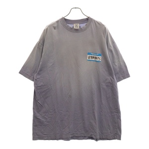 ヴェトモン 23SS HELLO my name is VETEMENTS Cotton T-shirt UE63TR640L マイネームイズプリントクルーネック半袖Tシャツ パープル