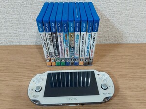 PSVITA本体 PCH-1000+ソフト10枚セット/初音ミク/三國無双/絶体絶命少女/ダンガンロンパ/ネプテューヌ/ZEROESCAPE/パワプロ/ウイングポスト