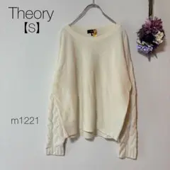 Theory 【S】ニットプルオーバー セーター ウール カシミヤ混 アイボリー