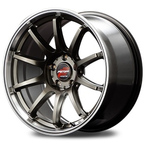 MID RMP Racing R10 18インチ 9.5J 5H114 +22 RTSP レーシングラフィティチタンシルバー/リムポリッシュ