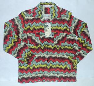 未使用　50%OFF　ATTRACTIONS アトラクションズ SPORTOGS ”WAVE” L/S SHIRT アロハシャツ Sサイズ 定価23.600円 