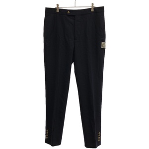 MONCLER GAMME BLEU モンクレールガムブルー PANTALONE ロゴワッペン付きウールトラウザーズパンツ B23911008200 ネイビー ITO2WCCCWIZI