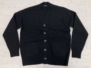 ユニクロ UNIQLO +J プラスジェイ JIL SANDER ジルサンダー レトロ モード 古着 Vネック ニット カーディガン メンズ ウール100% M 黒