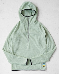 Senchi Designs ALPHA 90 HOODIE ZIP Mint センチデザインズ アルファ ダイレクト90 フーディー ハーフジップ ミント UL フリース　山と道