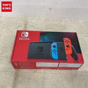 1円〜 動作確認/初期化済 Nintendo Switch 本体 HAC-001（-01） Joy-Con L ネオンブルー HAC-015、R ネオンレッド HAC-016