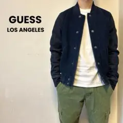 GUESS インディゴボンディングデニムスリーブスタジャン