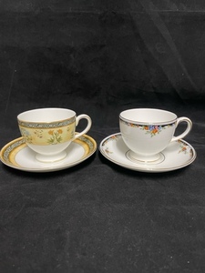 WEDGWOOD　ウェッジウッド　Bone China　ボーンチャイナ　カップ&ソーサー　２客　S⑯　OSBORNE　INDIA