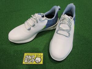 GK尾張旭◇ 新品572 フットジョイ◆55429 24◆フューエルフラッシュレース◆WH◆BL◆ホワイト◆ブルー◆25.5cm◆シューズ◆