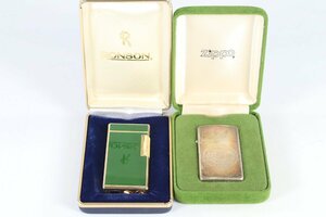 【2点】ZIPPO ジッポー 1959 STATE OF HAWAII/RONSON ロンソン オイル ガスライター 喫煙具 喫煙グッズ ケース付き 2762-TE