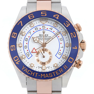 ロレックス ヨットマスターII 新型ベンツ針 116681 ホワイト ランダム番 中古 メンズ 腕時計