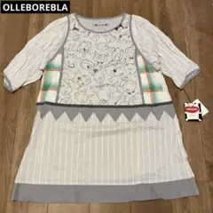 【新品タグ付き】OLLEBOREBLA ロングチュニック　ラメぶたさん