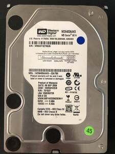 【送料無料】WD6400AAKS-22A7B0【Western Digital】【640GB】【3.5インチHDD】【SATA】